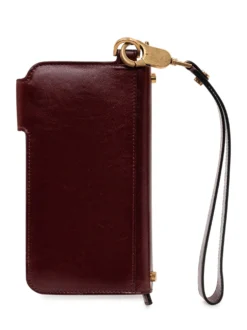 Long Wallet with Flap and Wrist Strap