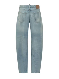 Loose Fit Jeans in Light Wash Denim