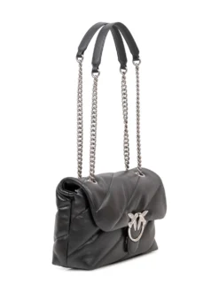 Love Puff Quilted Bag with Flap and Chain Strap
