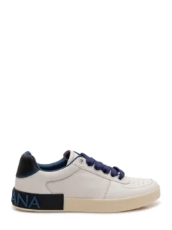 Low-Top Nappa Sneakers with Side Logo