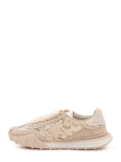 Low Top Sneakers with Floral Embroidery