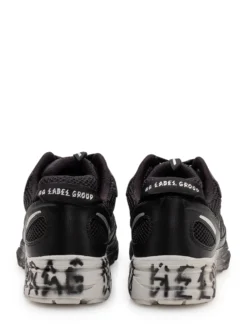 Low Top Sneakers with Laces and Mesh Inserts