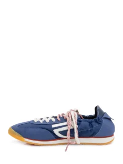Low Top Sneakers with Laces and Side Logo