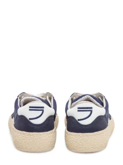 Low Top Sneakers with Laces and Contrast Panels