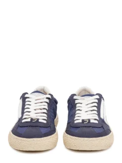 Low Top Sneakers with Laces and Contrast Panels