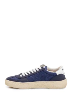 Low Top Sneakers with Laces and Contrast Panels