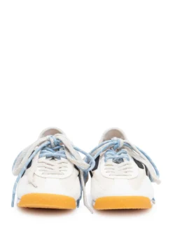 Low Top Sneakers with Laces and Side Logo
