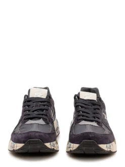 Low Top Sneakers with Panel Construction and Thick Sole