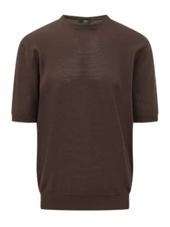 Maglia Girocollo Maniche Corte Traforata