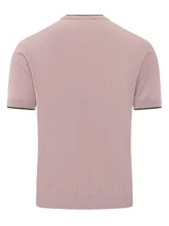 Maglia Maniche Corte con Girocollo a Contrasto