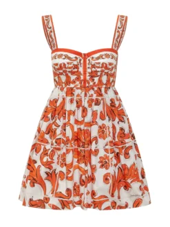 Maiolica Print Mini Dress