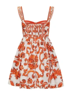 Maiolica Print Mini Dress