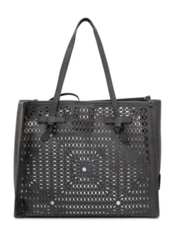 Marcella Perforated Tote Bag with Double Handles