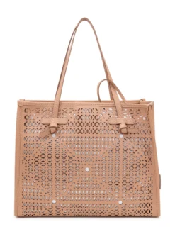 Marcella Perforated Tote Bag with Double Handles