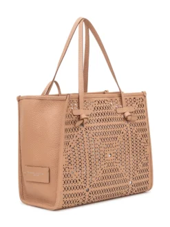 Marcella Perforated Tote Bag with Double Handles