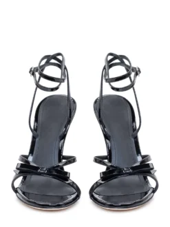 Megan Sandals with Crossed Straps and High Heel