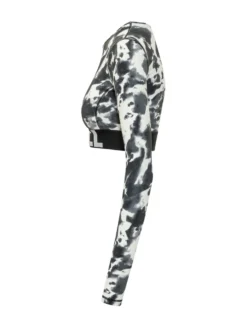 Melissa Cropped Abstract Print Top