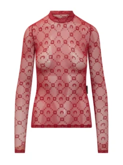 Mesh High Neck Top