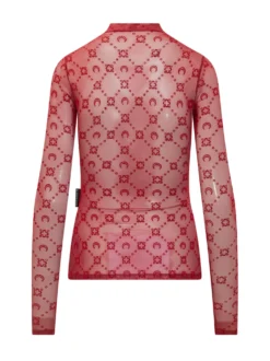 Mesh High Neck Top