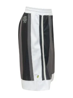 Mesh Shorts with Striped Print
