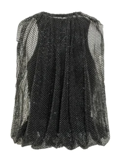 Mesh Top with Rhinestones