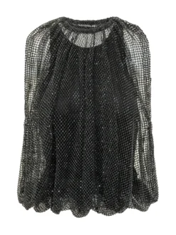 Mesh Top with Rhinestones