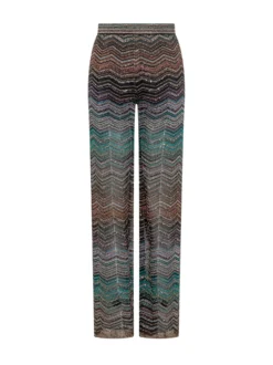 Metallic Zig Zag Knit Trousers