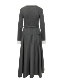 Midi Dress with Belt