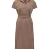 Midi Shirt Dress with Belt