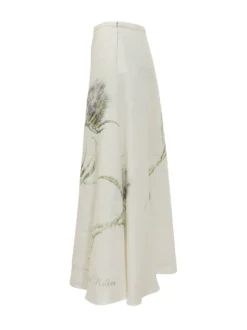Midi Skirt with Floral Print