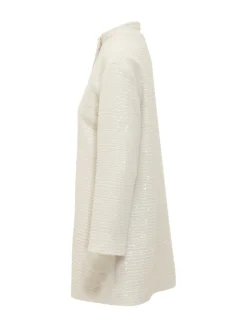 Mid Length Coat with High Neck