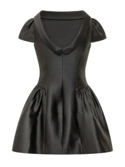Mini Dress with Voluminous Sleeves