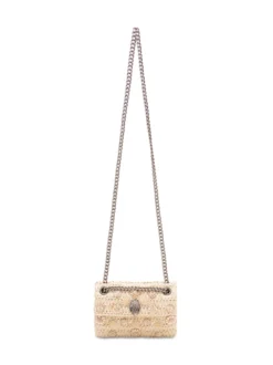 Mini Kensingt Raffia Bag with Floral Embellishments
