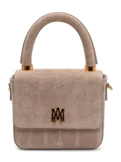 Mini Suede Top Handle Bag