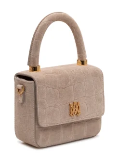 Mini Suede Top Handle Bag