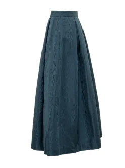 Moire Pleated Skirt