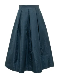 Moire Pleated Skirt