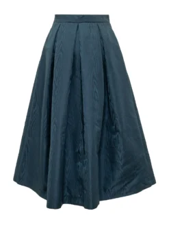 Moire Pleated Skirt