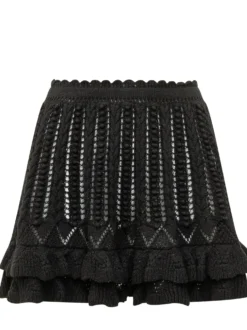 Nelle Knit Skirt with Ruffle Hem