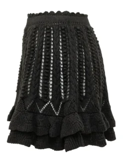 Nelle Knit Skirt with Ruffle Hem