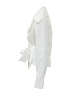 Nora Shirt with Wide Collar and Wrap Closure