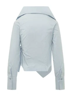 Nora Shirt with Wide Collar and Wrap Closure