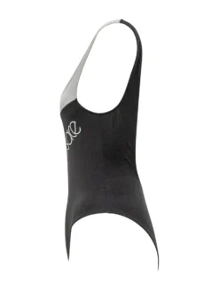 One Piece Swimsuit with Diagonal Motif