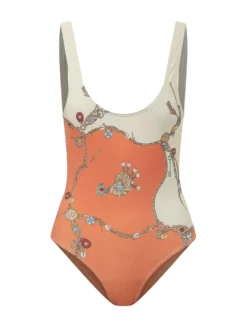One Piece Swimsuit with Jewel Print