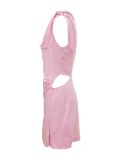 One Shoulder Mini Dress with Drape