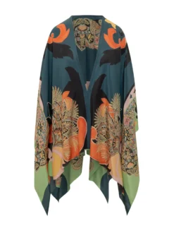 Open Cape with Decorative Print
