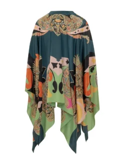 Open Cape with Decorative Print