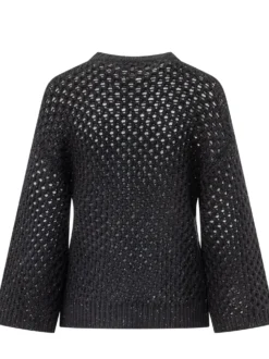 Open Knit Crewneck Sweater