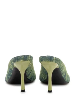 Open Toe High Heel Mules
