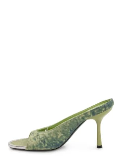 Open Toe High Heel Mules